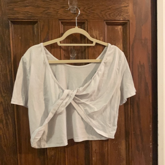 SHEIN Tops - SHEIN Criss Cross Back scrip T shirt